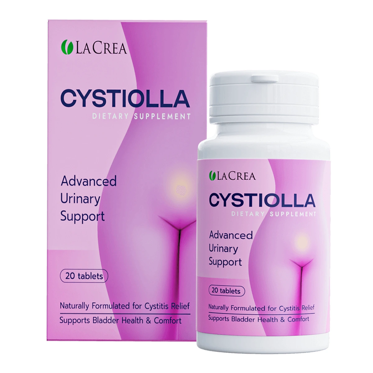 Cystiolla tabletki LaCrea na drogi moczowe : formuła z żurawiną, D-mannozą, mącznicą lekarską, hibiskusem i probiotykami dla zdrowia pęcherza kobiet